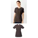 医療白衣com ナースウェア 半袖ジャケット（ブルゾン・ジャンパー） フォーク HI704-40 レディスジップスクラブ