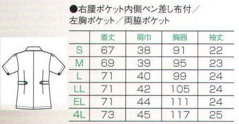 フォーク 2001FK-2 チュニック 裏地をのぞかせたパイピング風前立てに、やや小ぶりのフラワーカラー。ディティールに可愛らしさが薫る一着です。タテのラインを強調し、スマートに見えるデザインが特徴。 サイズ／スペック