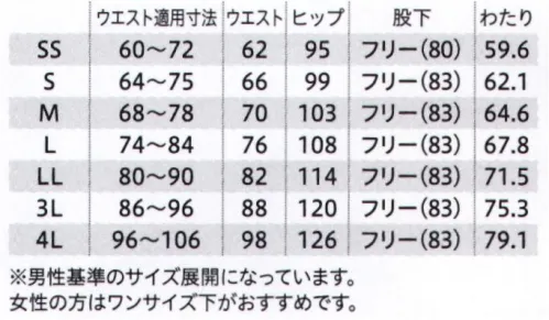 フォーク 5032SC-7 パンツ ◎右後ろポケット付き◎内側紐入り総ゴム使用※寄付金対象製品ではございません。 サイズ／スペック