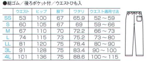 フォーク 6003SC-17 ストレートパンツ(スクラブパンツ) PANTONE履き心地ラクラクのウエストゴム仕様。サイズによって異なるカラフルなピスネームがアクセント。組み合わせ、自由自在。選べる楽しさ、広がりました。 サイズ／スペック