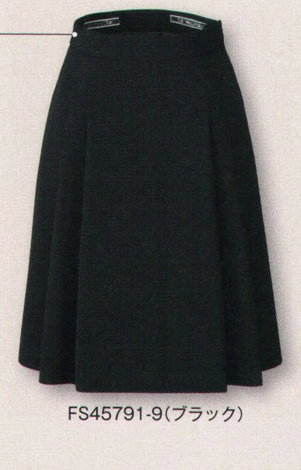 事務服JP バックアップカイロポケット付ソフトプリーツスカート  