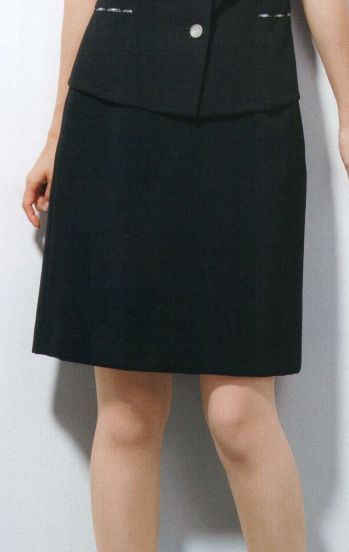 オフィスウェア スカート フォーク FS45801-7 ウエストゴムAラインスカート 事務服JP