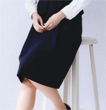 オフィスウェア スカート フォーク FS46011-7 脇ゴム ソフトプリーツスカート 事務服JP