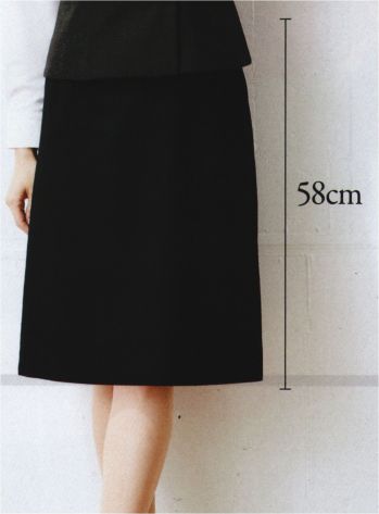オフィスウェア スカート フォーク FS46021-9 脇ゴム Aラインスカート 事務服JP