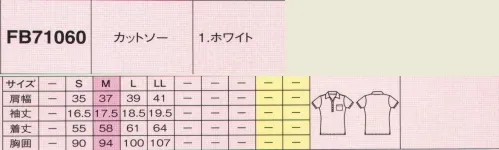 フォーク FB71060-1 カットソー（半袖） ”アイロンいらずでいつでもシャキッと着こなせるカットソー” スキッパータイプの襟元が女性らしさを演出。ベストと合わせてもベストマッチ！一枚で着ても、きちんと感。夏に大活躍のカットソーです。 サイズ／スペック