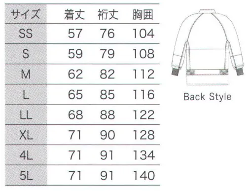 フードマイスター FX71171R 男女共用 混入だいきらい長袖ブルゾン 様々な環境に対応できる新しいスタンダードユニフォームです。高い抗菌性と帯電防止の素材を使用しています。さらに驚きのコストパフォーマンスも実現しました。 ●シャリ感がある生地は着心地抜群！素材の持つシャリ感のある風合いは、清涼感のある爽やかで快適な着心地です。 ●優れた抗菌加工。食品工場において有害な菌に対し、高抗菌作用を発揮する素材を使用しています。 ●帯電防止素材を使用。体に帯電する強い静電気を外へ逃がしホコリの吸着を防止します。 ●動作性＋異物混入防止の長いフライス仕様。ジャケット丈で動作性に優れていることに加え、脇ゴムによって体にフィットします。 ※FX71171よりリニューアル致しました。【変更箇所】・トリカット型へ変更。(作業性を高め、腕の上げ下げや、肩のつっぱりを解消)・インナーネット付け方変更=ステッチ2本→1本(袖口・ボディ)・コイルファスナー・スタンドカラー5cm→3cm・衿元ファスナー(端を衿の中に入れ、肌に触れる部分をなくす)※この商品はご注文後のキャンセル、返品及び交換は出来ませんのでご注意下さい。※なお、この商品のお支払方法は、先振込（代金引換以外）にて承り、ご入金確認後の手配となります。 サイズ／スペック