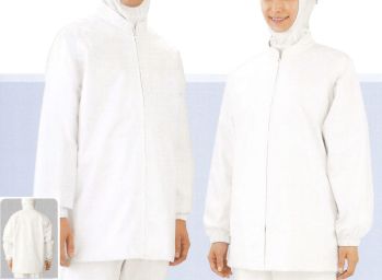 食品工場用 長袖白衣 フードマイスター MST70510 男女共用 混入だいきらいコート 食品白衣jp