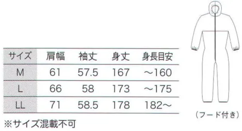 フードマイスター MST76744 男女共用 不織布 続き服(フード付/50着入) 防汚/見学者用など用途に合わせてお使いください。※50着入。※この商品はご注文後のキャンセル、返品及び交換は出来ませんのでご注意下さい。※なお、この商品のお支払方法は、先振込（代金引換以外）にて承り、ご入金確認後の手配となります。 サイズ／スペック