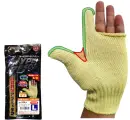福徳産業 248-L ハイパーレスキュー 2本指プロテクター（厚手） カッターなどの使用時に危険な作業から手と指を守る指又補強水かき付※左右兼用1枚入り