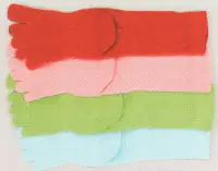 福徳産業 4035-4P-L 消臭サポーターソックス5本指 カラー（4足組）