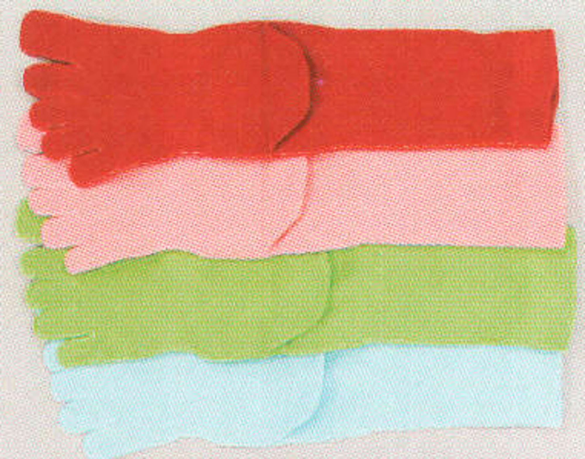 福徳産業 4035-4P-L 消臭サポーターソックス5本指 カラー（4足組）