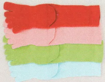 福徳産業 4035-4P-L 消臭サポーターソックス5本指 カラー（4足組）