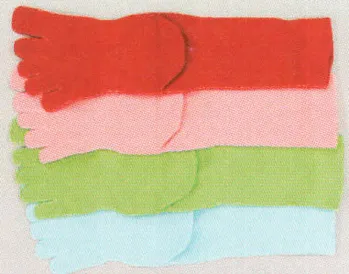 イベント・チーム・スタッフ 靴下・インソール 福徳産業 4035-4P-L 消臭サポーターソックス5本指 カラー（4足組） 作業服JP