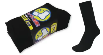 福徳産業 4301-7P-L とってもお得ソックス先丸黒（7足組）