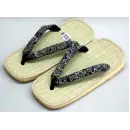 祭り用品jp 祭り履物 セッタ 福徳産業 67 イ草藍染め純ゴム底