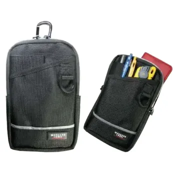 福徳産業 RF-125 ワーカーズレーベル 反射ライン付小物ケース 大画面スマホもすっぽり入る小物ケースハードな作業にも耐える1680デニールポリエステルを使用しています。スマホや文房具、ペンも収納することができます。仕様品番:RF-125品名:ワーカーズレーベル 反射ライン付小物ケース