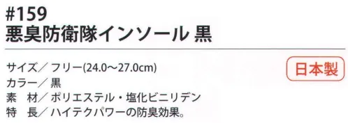 福徳産業 159 悪臭防衛隊インソール ハイテクパワーの防臭効果。※この商品はご注文後のキャンセル、返品及び交換は出来ませんのでご注意下さい。※なお、この商品のお支払方法は、先振込（代金引換以外）にて承り、ご入金確認後の手配となります。 サイズ／スペック
