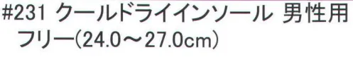 福徳産業 231-IN クールドライインソール（男性用） 足をサラサラに！抗菌防臭対策に！※この商品はご注文後のキャンセル、返品及び交換は出来ませんのでご注意下さい。※なお、この商品のお支払方法は、先振込（代金引換以外）にて承り、ご入金確認後の手配となります。 サイズ／スペック