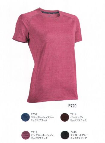 FLORIDAWIND P-720 ウィメンズフィットネスTシャツ FITNESS series軽く柔らかい素材で作られているから、まるで着ていないかのようなエアリー感。