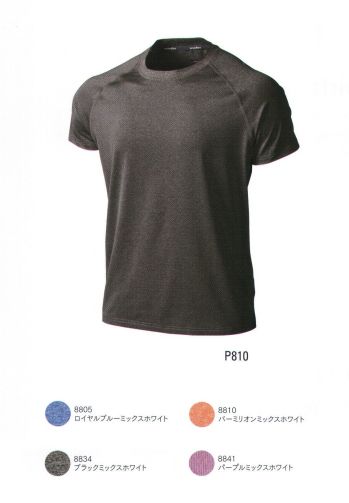 スポーツウェア 半袖Ｔシャツ FLORIDAWIND P-810 フィットネスストレッチTシャツ 作業服JP