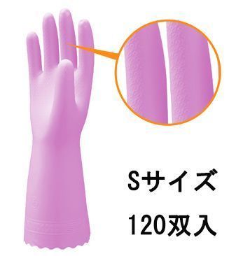 食品白衣jp ナイスハンドMIEUX 中厚手 ピンク S(120双入) ショーワ