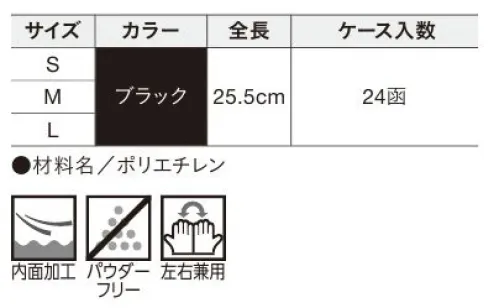 ショーワグローブ 0404871167-CASE No.847 きれいな手 つかいきりグローブ 黒 S（100枚×24箱） 0404871167-CASENo.846 きれいな手® つかいきりグローブ 黒 S（100枚×24箱）パウダーフリータイプなので手に粉がつきません。ラテックスアレルギーの元となるタンパク質を含みません。工業用◆おすすめの用途・衛生対策・お掃除・清掃業・毛染め・DIY当品はSサイズです。Mサイズ(0404871168、0404871168-CASE)とLサイズ(0404871169、0404871169-CASE)もございます。1ケース(24箱)での販売となります。5箱での販売(0404871167)もございます。※この商品はご注文後のキャンセル、返品及び交換は出来ませんのでご注意下さい。なお、この商品のお支払方法は、先振込（代金引換以外）にて承り、ご入金確認後の手配となります。 サイズ／スペック