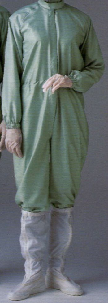 クリーンウェア ツナギ・オーバーオール・サロペット ガードナー CB1525-3 フロントファスナークリーンスーツ 食品白衣jp