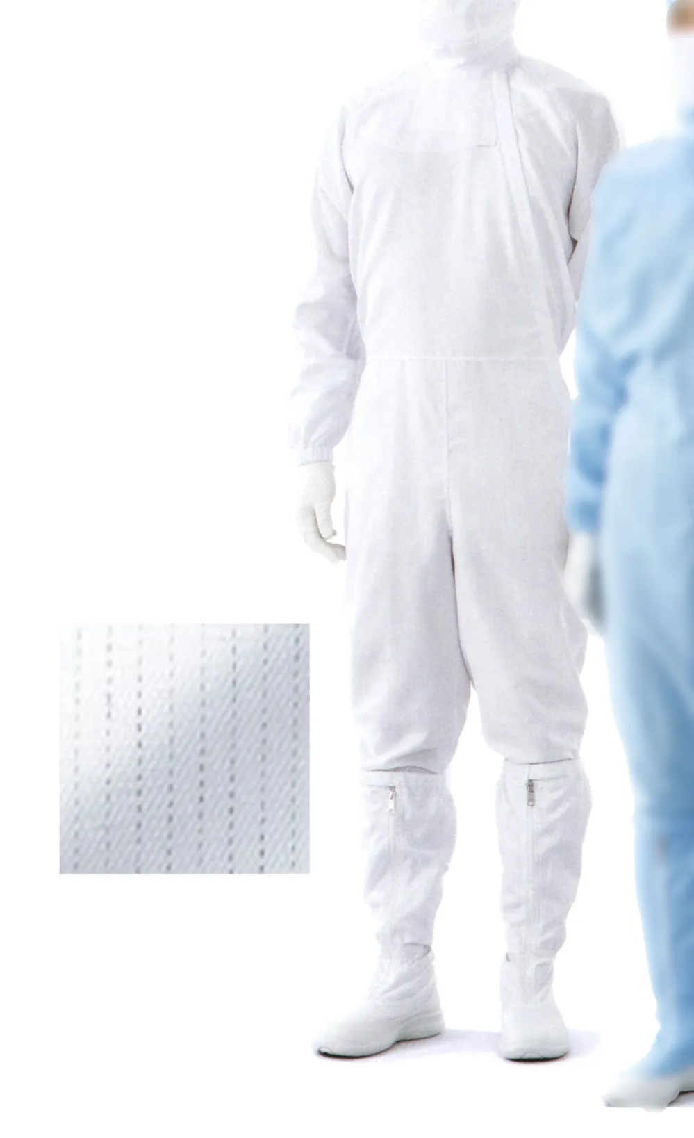 サイドファスナークリーンスーツ（ホワイト） ガードナー CH1101