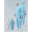 食品白衣jp クリーンウェア ツナギ・オーバーオール・サロペット ガードナー CK185 フード付クリーンスーツ