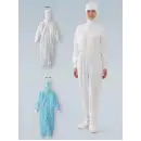 食品白衣jp クリーンウェア 長袖白衣 ガードナー CZ180 フード付クリーンスーツ