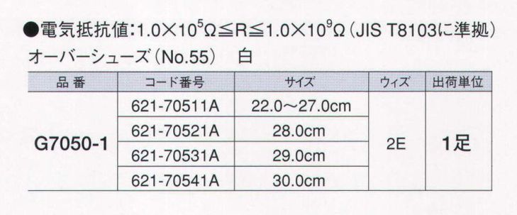 食品白衣jp オーバーシューズ（NO．55）白 ガードナー G7050-1 食品