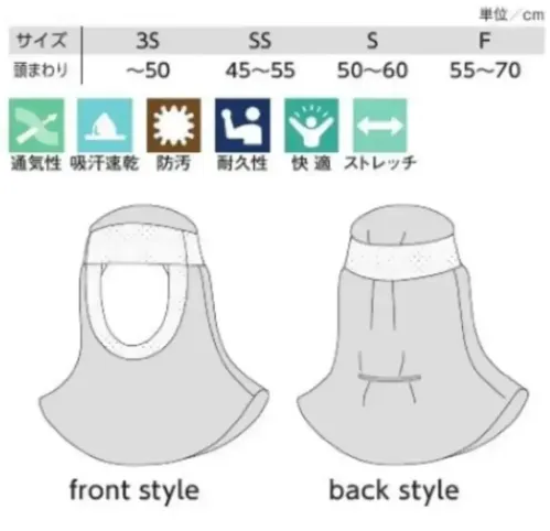 ガードナー G7438 美額フルフェイス インナーフード（5枚入） サイズ／スペック