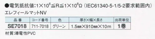 ガードナー SE7018 エレフィールマットNV 低コストタイプの導電テーブルマット。静電気対策用品。コストメリットを重視し、導電マットの基本性能を維持しました。 ※この商品は、ご注文後のキャンセル・返品・交換ができませんので、ご注意下さいませ。※なお、この商品のお支払方法は、先振込（代金引換以外）にて承り、ご入金確認後の手配となります。 サイズ／スペック