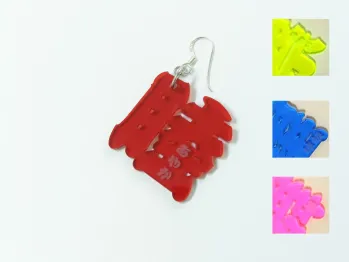 祭り小物 札 グラヴュール ACRYLPIERCE-EARRING アクリルピアス・イアリング・文字造くん（受注生産） 祭り用品jp