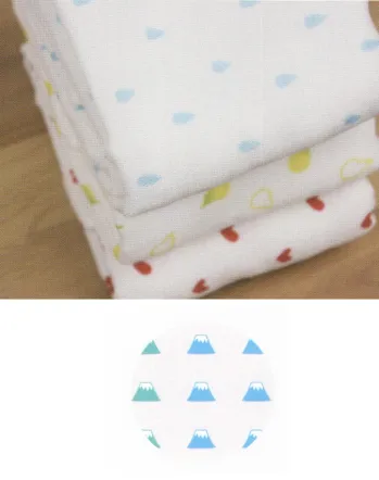 ギフト・アメニティ タオル ハイメン 4128F12 （3枚入）ガーゼのタオル フェイスタオル 富士山 サービスユニフォームCOM
