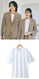 アイトス (ハイナック) 40503-001 スロープネック 半袖Tシャツ（ポケット無し）