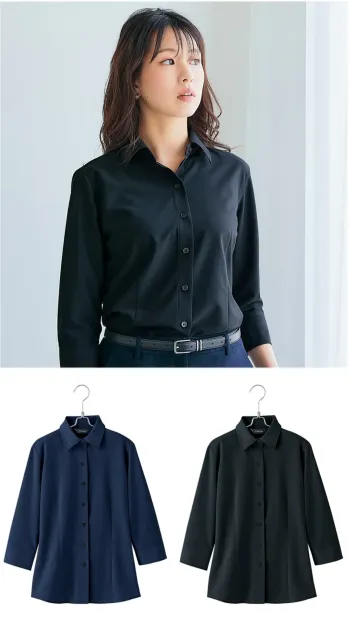 男女ペア 七分袖ブラウス アイトス (ハイナック) 634207 七分袖ブラウス 作業服JP