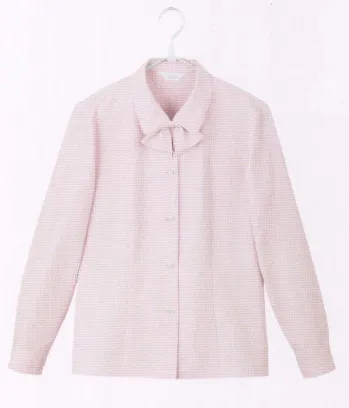男女ペア 長袖ブラウス アイトス (ハイナック) B2601-38 長袖ブラウス（リボン付） 作業服JP