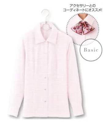 男女ペア 長袖ブラウス アイトス (ハイナック) B2951-38 長袖ブラウス 作業服JP