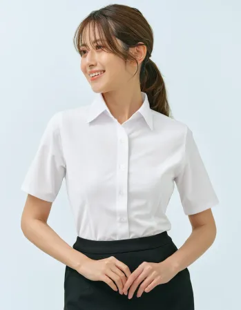 男女ペア 半袖ブラウス アイトス (ハイナック) HCB4100-001 半袖ブラウス 作業服JP