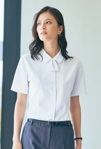 男女ペア 半袖ブラウス アイトス (ハイナック) HCB4110-001 半袖ブラウス 作業服JP