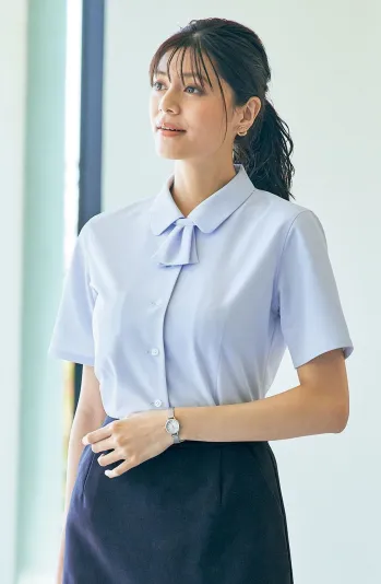 男女ペア 半袖ブラウス アイトス (ハイナック) HCB4110-020 半袖ブラウス 作業服JP