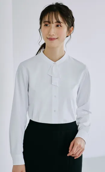 男女ペア 長袖ブラウス アイトス (ハイナック) HCB4121-001 長袖ブラウス 作業服JP