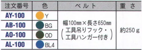 藤井電工 AB-100 サポータベルト お手持ちの1本つり専用安全帯と組み合わせると、腰当たりが柔らかく、また安全帯の重量を広い面積で受けるため、腰が大変ラクです。（安全帯幅50mmと60mmに兼用できます）。※この商品はご注文後のキャンセル、返品及び交換は出来ませんのでご注意下さい。※なお、この商品のお支払方法は、先振込（代金引換以外）にて承り、ご入金確認後の手配となります。 サイズ／スペック