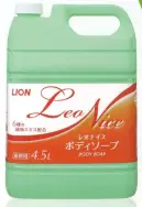 中部物産貿易 LE-BODY045 レオナイス ボディソープ4.5L（3本入り） LeoNiceレオナイス クリーミィな泡立ちで、お肌をさっぱりやさしく洗い上げます。6種の植物エキス配合（保湿成分）さっぱり＆なめらかな洗い上がり。セイヨウオトギリソウエキス、アルニカ花エキス、セイヨウトチノキ種子エキス、ハマメリス葉エキス、ブドウ葉エキス、セイヨウキズタ葉/茎エキス。●植物由来の洗浄成分と6種の植物エキス配合（保湿成分）。●クリーミィな泡立ちでやさしくさっぱりと洗い上げます。●素肌と同じ弱酸性。●心やすらぐハーバルフローラルの香り（微香性）。※注ぎ口が同梱されています。※この商品はご注文後のキャンセル、返品及び交換は出来ませんのでご注意下さい。※なお、この商品のお支払方法は、先振込（代金引換以外）にて承り、ご入金確認後の手配となります。