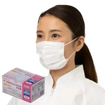 食品工場用 マスク 中部物産貿易 SSN-01C サージカルソフィットネオ 小さめ（2000枚入） 食品白衣jp