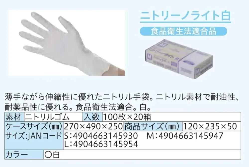 中部物産貿易 NITORI-NO-L-W ニトリーノライト白（2000枚入） サイズ・スペック