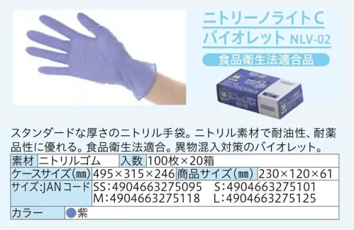 中部物産貿易 NLV-02 ニトリーノライトC バイオレット（2000枚入） サイズ／スペック