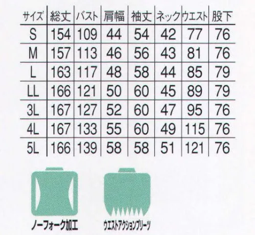 本州衣料 J-35000 オーバーオール 背面に余裕を持たせて動きやすく、着心地抜群。ゆったりとした着心地で、腕の動きもスムーズ。肩の窮屈感を無くす加工を施し、どんな動きにも対応します。ウエスト部分にプリーツと呼ばれる伸縮加工と特殊ゴムを採用。ウエスト部分を閉め過ぎず、動きやすさが向上します。 ※「9 マスタード」は、販売を終了致しました。 サイズ／スペック