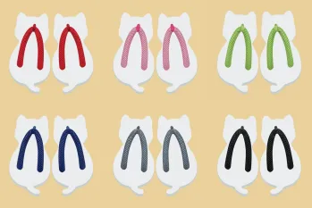 祭り履物 草履 一歩 NYARAGETA-1 にゃらげたキュート（台カラー:ホワイト） 祭り用品jp